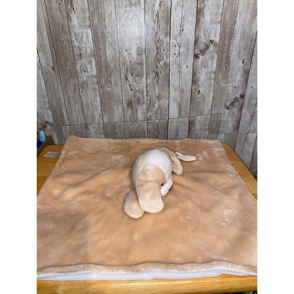 Carters 2018 Tan Puppy Dog Lovey Security Blanket Plush Baby Pacifier Holder - Picture 4 of 8